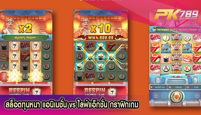 สล็อตทุนหนา แอนิเมชั่น vs ไลฟ์แอ็กชั่น กราฟิกเกม